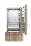 Fhiaba INTERGRATED 36" Built-In Bottom Mount Fridge Bottom Compressor Right Swing - Custom Panel - FI36BI-ROT