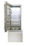 Fhiaba CLASSIC 30" Built-In Bottom Mount Fridge Bottom Compressor Left Swing - Stainless - FK30BI-LST