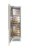 Fhiaba INTERGRATED 24" Built-In Column Wine Fridge Bottom Compressor Left Swing - Custom Panel - FI24WCC-LO1