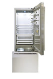 Fhiaba CLASSIC 30" Built-In Bottom Mount Fridge Bottom Compressor Right Swing - Stainless - FK30BI-RST