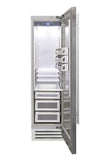 Fhiaba CLASSIC 24" Built-In Column Fridge Bottom Compressor Right Swing - Stainless - FK24RFC-RS1
