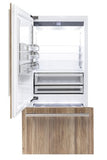 Fhiaba BRILLIANCE 30" Built-In Bottom Mount Fridge Bottom Compressor Left Swing - Custom Panel - BI30B-LOT