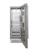 Fhiaba CLASSIC 30" Built-In Column Fridge Bottom Compressor Right Swing - Stainless - FK30RFC-RS1