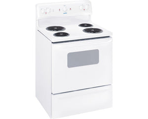 Moffat 30" Free Standing Coil Electric Range 2 Indicator Lighhts - White - MCBS523DNWW