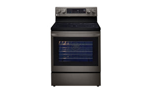 LG 30" Free Standing Electric Range Airfry True Convection Self Clean - Black Stainless - LREL6325D