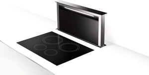 Faber 36" Scirocco Lux Downdraft Hood 15" No Blower - Grey Glass - SCLX3615SSNB-B