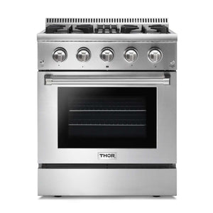 Thor 30" Pro Stainless Steel Dual Fuel Range (add 220V cord) - Stainless - HRD3088U