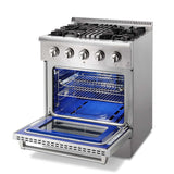 Thor 30" Pro Stainless Steel Dual Fuel Range (add 220V cord) - Stainless - HRD3088U