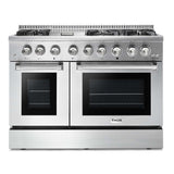 Thor 48" Pro SS Dual Fuel Range with Griddle (add 220V cord) - Stainless - HRD4803U