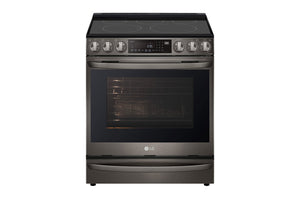 LG 30" Slide-In Electric Range ProBake Convection Easy Clean Air Sous-Vide - Black Stainless - LSEL6337D